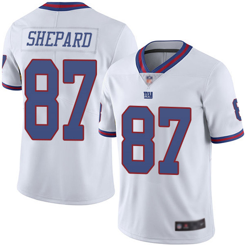 Men New York Giants #87 Sterling Shepard Limited White Rush Vapor Untouchable Football NFL Jersey->new york giants->NFL Jersey